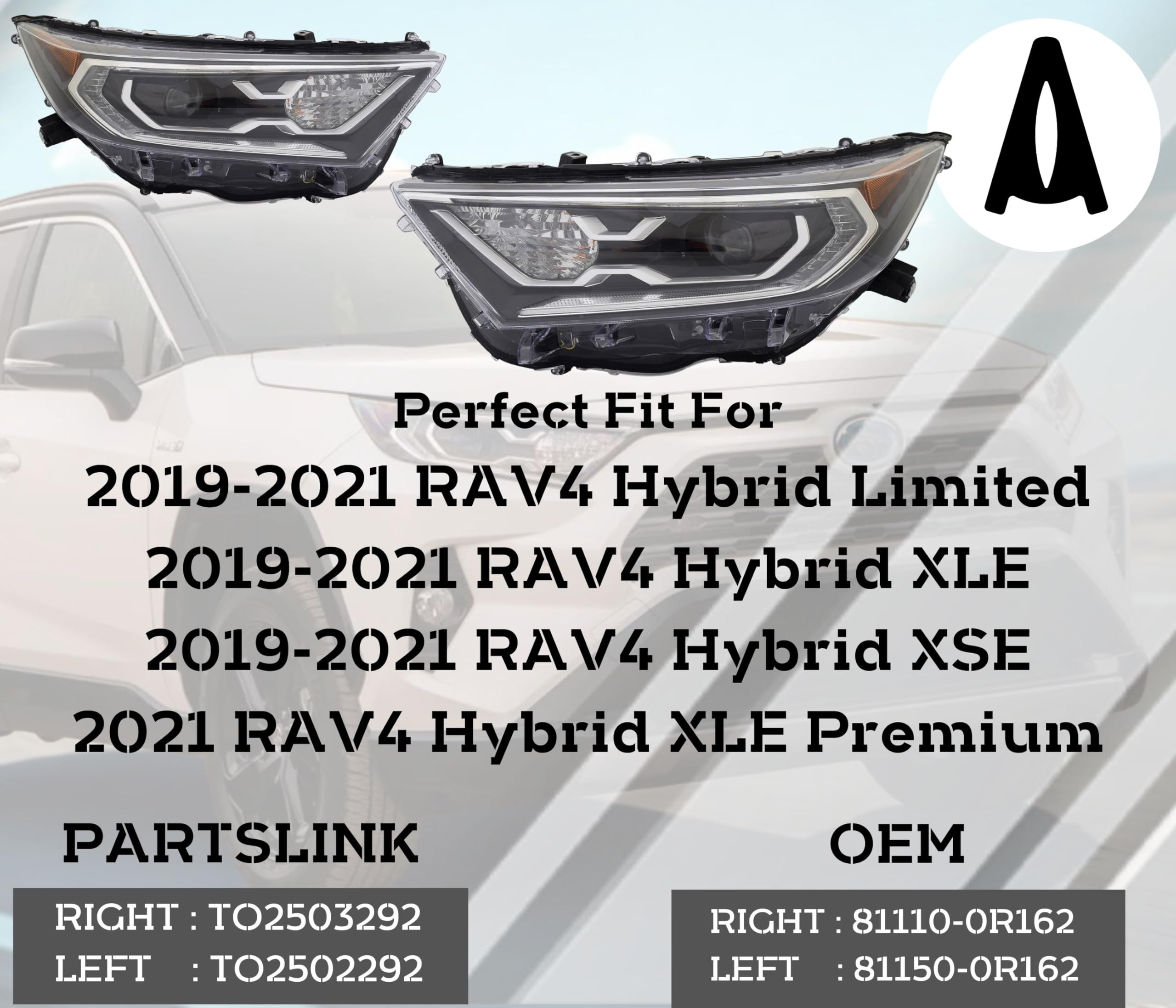 Amazon.com: Replacement For 2019/2021 Toyota RAV4 Hybrid XLE/XLE